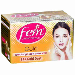 Fem Gold 24K Gold Dust With Special Golden Glow Creme Bleach 8g 